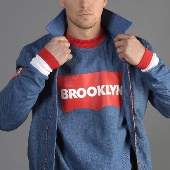 Limited Edition DFBK Defend Brooklyn Denim Crewneck w Zippers RARE - Picture 5 of 16